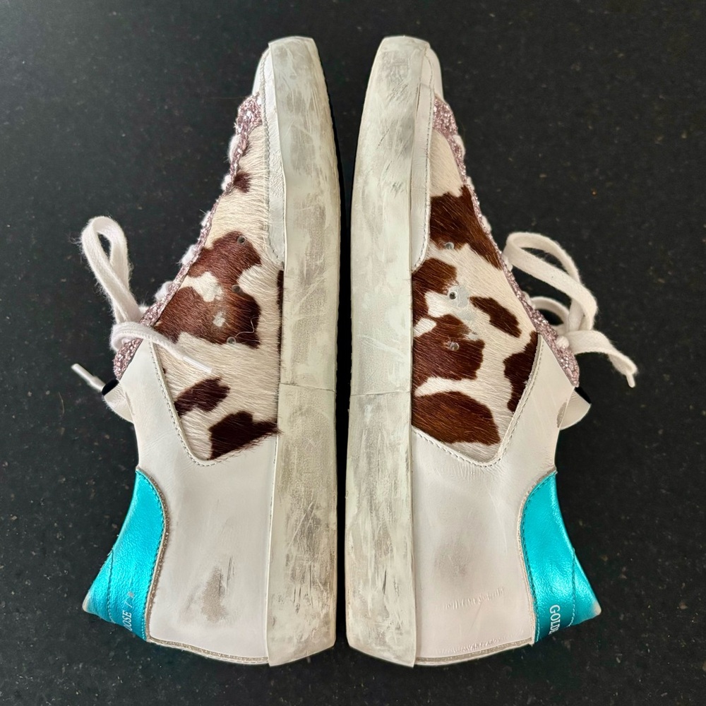 Golden Goose Super Star Calf Hair Pink Glitter Exclusive Sneaker - Picture 5 of 12